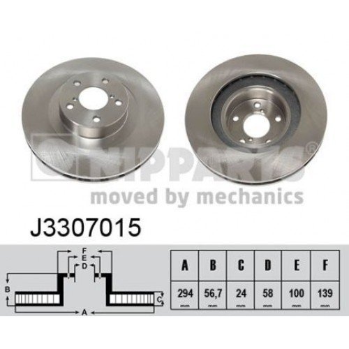 Δισκόπλακες SUBARU FORESTER 2000 - 2002 ( SF ) NIPPARTS J3307015 Δισκόπλακες SUBARU FORESTER 2000 - 2002 ( SF ) NIPPARTS J3307015