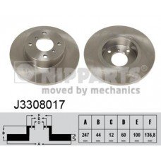 Δισκόπλακες OPEL AGILA 2003 - 2007 NIPPARTS J3308017