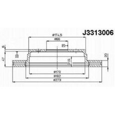 Δισκόπλακες MAZDA RX7 1989 - 1991 ( FC ) S5 NIPPARTS J3313006