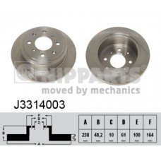 Δισκόπλακες HONDA ACCORD 1986 - 1989 ( CA ) NIPPARTS J3314003