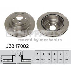 Δισκόπλακες SUBARU LEGACY 1989 - 1991 NIPPARTS J3317002