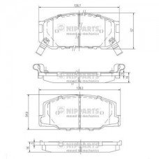 Τακάκια Σετ TOYOTA CELICA 1983 - 1985 ( A60 ) NIPPARTS J3602031