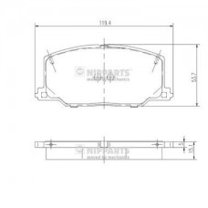 Τακάκια Σετ TOYOTA CELICA 1991 - 1994 ( T180 ) NIPPARTS J3602037