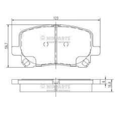 Τακάκια Σετ TOYOTA COROLLA 2002 - 2004 ( E120 ) NIPPARTS J3602096