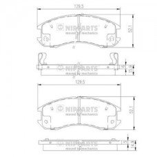 Τακάκια Σετ MAZDA 626 1987 - 1992 ( GD ) NIPPARTS J3603031