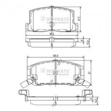 Τακάκια Σετ TOYOTA MR2 1985 - 1990 ( W10 ) NIPPARTS J3612004