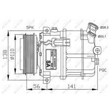 Συμπιεστής A/C (Κομπρέσορας) OPEL ASTRA 1998 - 2004 ( G ) NRF 32190G