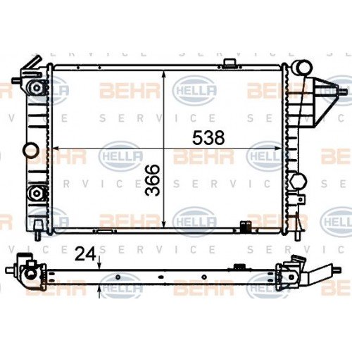 Ψυγείο νερού/εξαρτήματα OPEL VECTRA 1989 - 1992 ( A ) 8MK 376 715-731