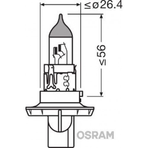 Λυχνία προβολέα OSRAM 9008