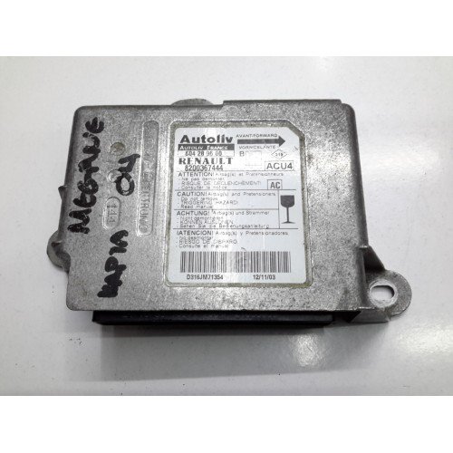 Εγκέφαλος Αερόσακων Κλειδωμένο RENAULT MEGANE 2002 - 2005 604289600 Εγκέφαλος Αερόσακων Κλειδωμένο RENAULT MEGANE 2002 - 2005 604289600