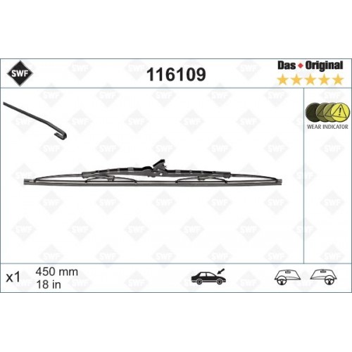 Μάκτρο καθαριστήρα/λάστιχα TOYOTA IQ 2009 - 2016 ( AJ1 ) SWF 116109