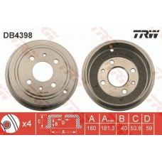 Ταμπούρο FORD KA 2008 - 2016 ( RU8 ) TRW DB4398