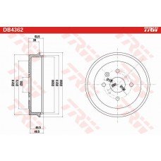 Ταμπούρο TOYOTA AYGO 2005 - 2009 ( B10 ) TRW DB4362