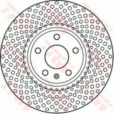 Δισκόπλακες AUDI A4 2008 - 2011 ( 8K ) TRW DF6015S