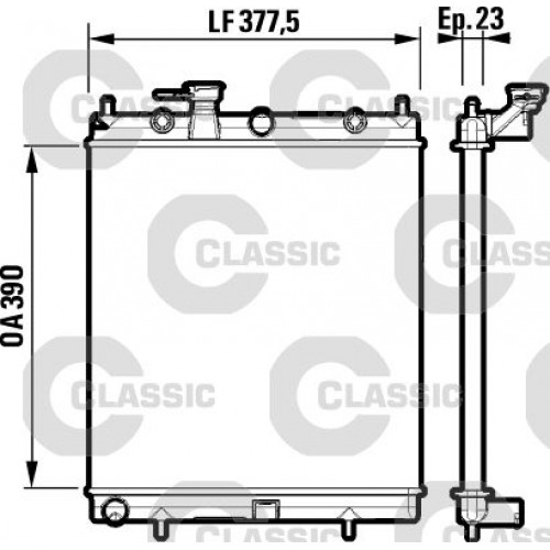 Ψυγείο Νερού NISSAN MICRA 1993 - 1997 ( K11 ) VALEO 086906305