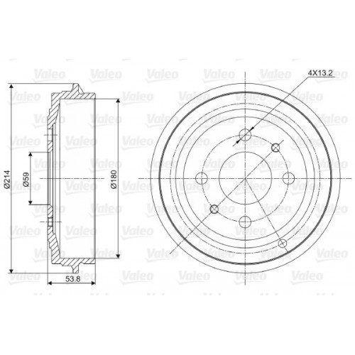 Ταμπούρο FORD KA 2008 - 2016 ( RU8 ) VALEO 237027 Ταμπούρο FORD KA 2008 - 2016 ( RU8 ) VALEO 237027