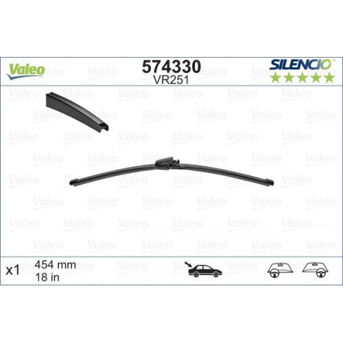 Μάκτρο καθαριστήρα/λάστιχα VW TRANSPORTER 2003 - 2009 ( 7H ) ( T5 ) VALEO 574330