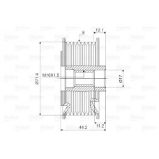Ελεύθερη περιστροφή γεννήτριας VALEO 588120