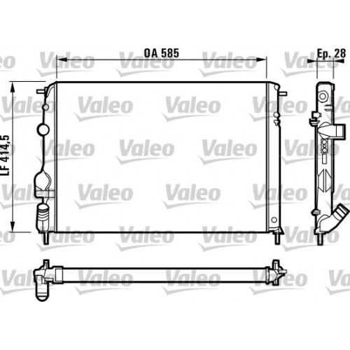 Ψυγείο Νερού RENAULT MEGANE 1996 - 1998 VALEO 732866