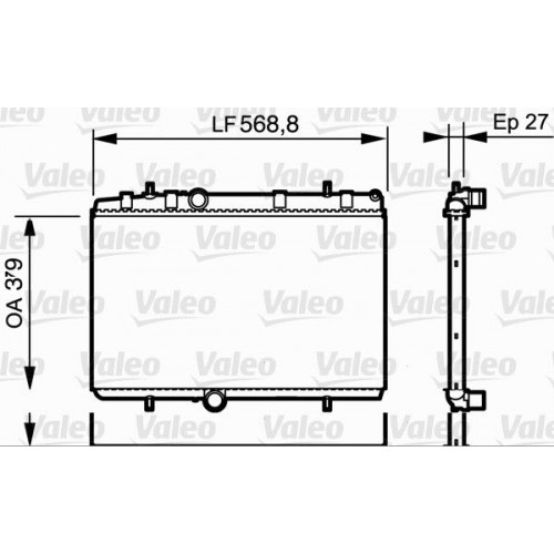 Ψυγείο Νερού PEUGEOT 307 2001 - 2005 ( 3A ) ( 3C ) VALEO 734338