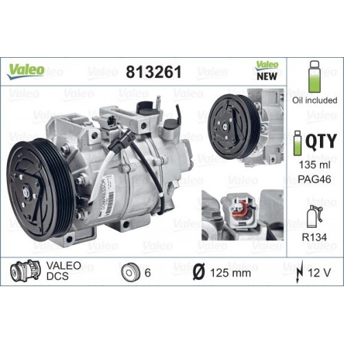 Συμπιεστής A/C (Κομπρέσορας) VALEO 813261