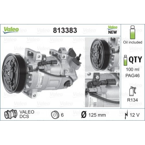 Συμπιεστής A/C (Κομπρέσορας) RENAULT CLIO 2013 - 2016 VALEO 813383 Συμπιεστής A/C (Κομπρέσορας) RENAULT CLIO 2013 - 2016 VALEO 813383