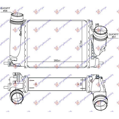 ΨΥΓΕΙΟ INTERC. 1.6 DCi (282x218x64) (VALEO) RENAULT ESPACE 2015 - VALEO 675006205