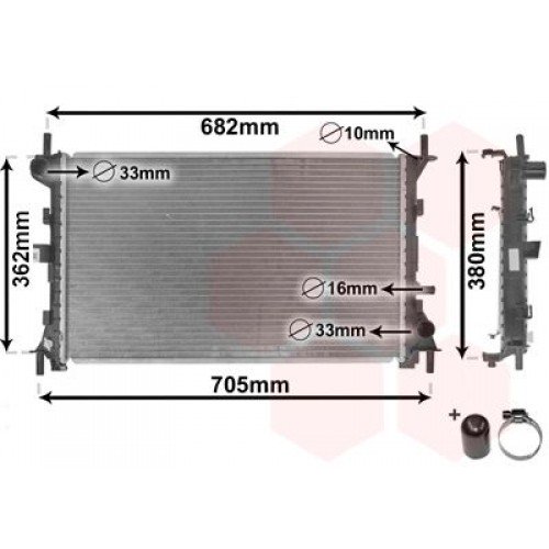 Ψυγείο Νερού FORD FOCUS 2002 - 2004 ( MK1B ) VALEO 014706365