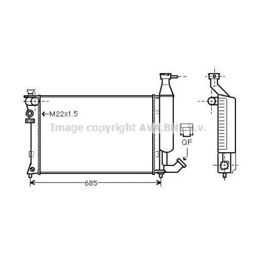 Ψυγείο Νερού CITROEN BERLINGO 1996 - 2002 ( I )( MF ) VALEO 049806315