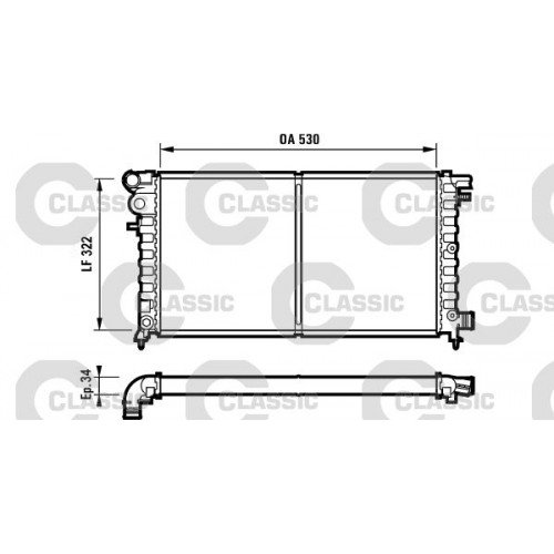 Ψυγείο Νερού CITROEN SAXO 1996 - 1999 VALEO 067106345 Ψυγείο Νερού CITROEN SAXO 1996 - 1999 VALEO 067106345