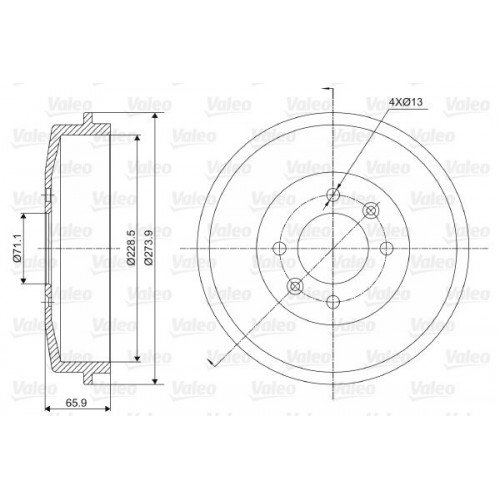 Ταμπούρο PEUGEOT 306 1993 - 1996 ( N3 ) VALEO 237000