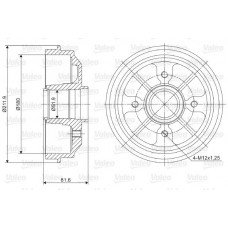 Ταμπούρο PEUGEOT 306 1993 - 1996 ( N3 ) VALEO 237007