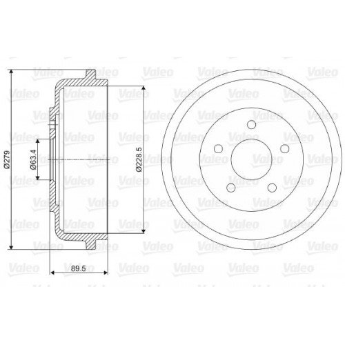 Ταμπούρο FORD TRANSIT CONNECT TOURNEO 2002 - 2006 VALEO 237053