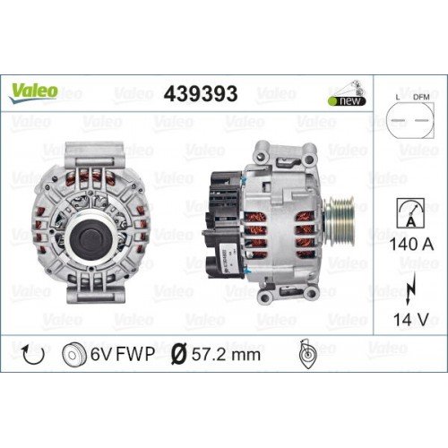Δυναμό/Εναλλάκτης VW GOLF 2008 - 2013 ( Mk6 ) VALEO 439393
