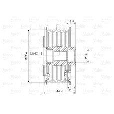 Ελεύθερη περιστροφή γεννήτριας VALEO 588120