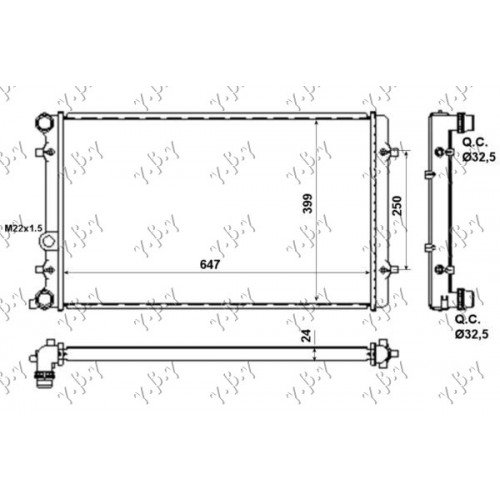 Ψυγείο Νερού AUDI A3 2000 - 2003 ( 8L ) VALEO 062006340