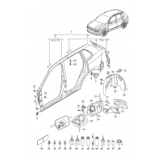 Πλαινό (Πλευρά) VW TIGUAN 2016 - VOLKSWAGEN Αριστερά 5NA809835