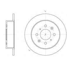 Δισκόπλακες HONDA CIVIC 1990 -1992 ( EC / D / E / F ) WOKING D6521.00