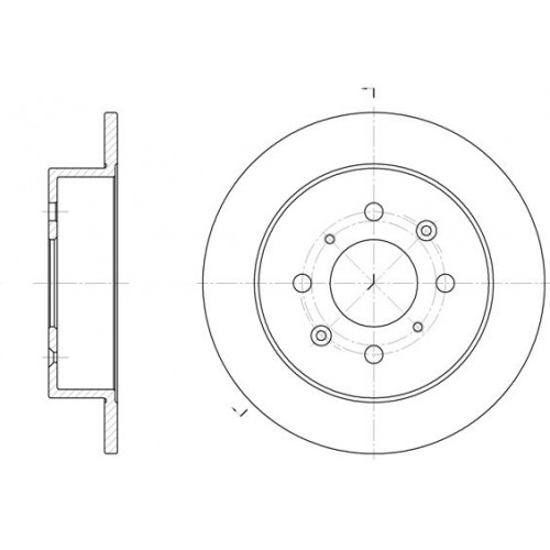 Δισκόπλακες HONDA CIVIC 1990 -1992 ( EC / D / E / F ) WOKING D6521.00