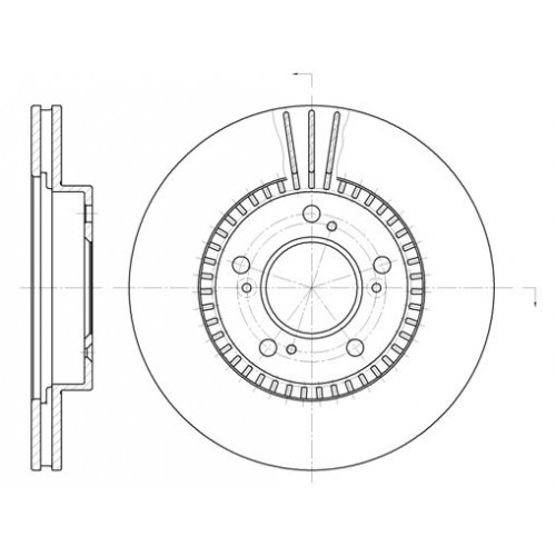 Δισκόπλακες HONDA CRV 1996 - 1998 ( RD ) WOKING D6586.10 Δισκόπλακες HONDA CRV 1996 - 1998 ( RD ) WOKING D6586.10