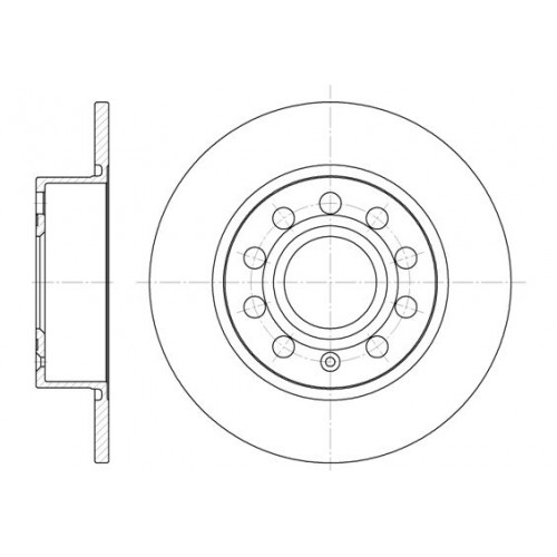 Δισκόπλακες MERCEDES A CLASS 2004 - 2008 ( W169 ) WOKING D6649.00
