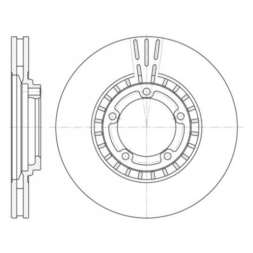 Δισκόπλακες HYUNDAI H-1 STAREX 1998 - 2001 WOKING D6884.10 Δισκόπλακες HYUNDAI H-1 STAREX 1998 - 2001 WOKING D6884.10