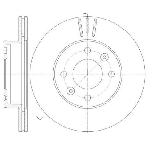 Δισκόπλακες HYUNDAI i10 2007 - 2010 WOKING D6990.10
