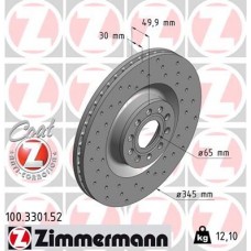 Δισκόπλακες BMW 3 Series 1983 - 1987 ( E30 ) ZIMMERMANN 100.3301.52