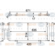 Ψυγείο A/C (Εξωτερικό) SUBARU IMPREZA 2004 - 2006 011906400