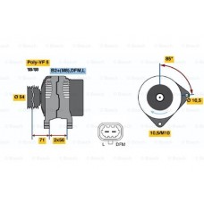 Δυναμό/Εναλλάκτης OPEL CORSA 2006 - 2011 ( D ) BOSCH 0 124 425 060