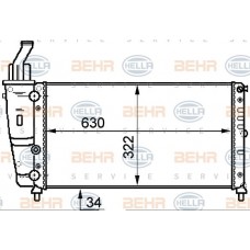 Ψυγείο Νερού LANCIA Y 2001 - 2003 ( 840A ) BEHR 016606370