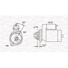 Μίζα SMART FORTWO 1999 - 2002 ( 450 ) MAGNETI MARELLI 63191007010