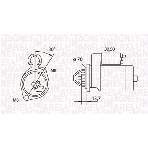 Μίζα SMART FORTWO 1999 - 2002 ( 450 ) MAGNETI MARELLI 63191007010