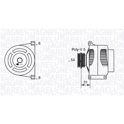 Δυναμό/Εναλλάκτης FIAT BRAVO 2007 - 2011 MAGNETI MARELLI 063377426010